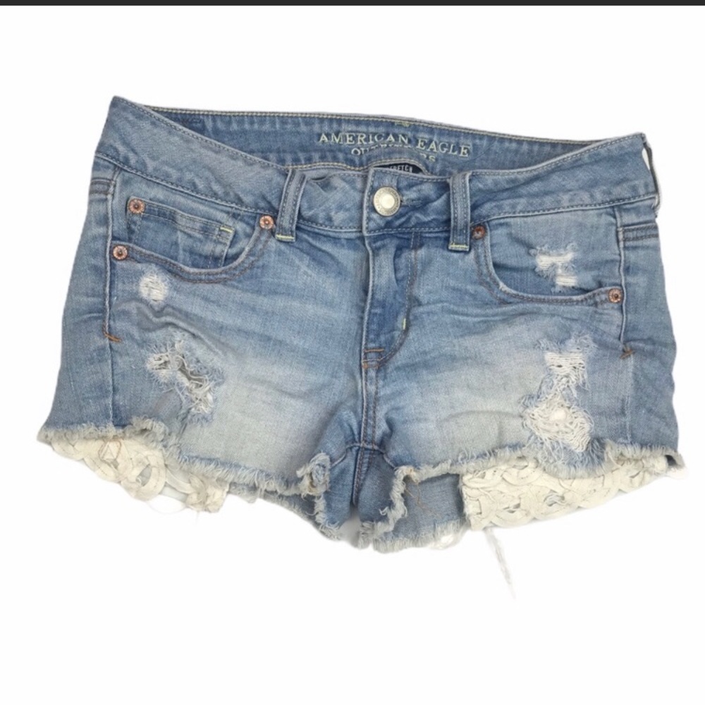 MAMERICAN EAGLE Cut Off Distressed Jean Shorts